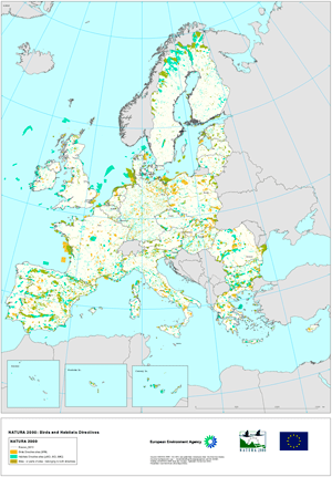 Zones Natura 2000 en UE